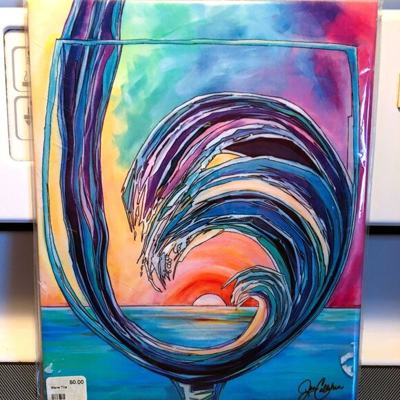 Glass art cutting board by Jen Callahan NWT - Picture 1 of 3